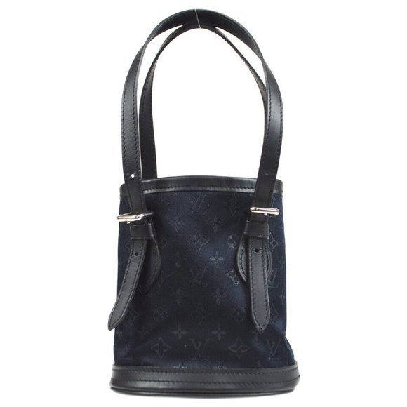 Louis Vuitton Handbags - LOUIS VUITTON LITTLE BUCKET HAND BAG BLACK MONOGRAM SATIN